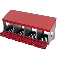 Legenest für Hühner Abrollnest aus Metall 4 Abteilungen Wandmontage Legebox