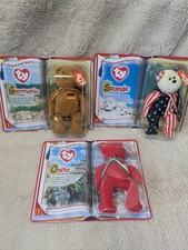 2000 McDonald's Ty Teenie Beanie Babies Complete Set of 3 International Bears II