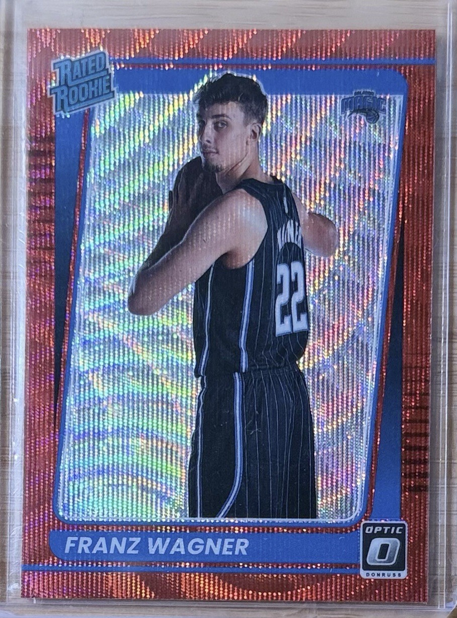 2021-22 Panini Optic Franz Wagner Red Wave Rated Rookie RC #185 Orlando Magic