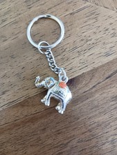 Keychain with Elephant Figurine