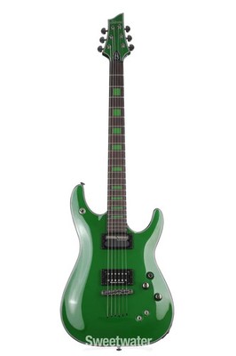 Schecter Kenny Hickey C-1 EX S Baritone Electric Guitar - Steele Green