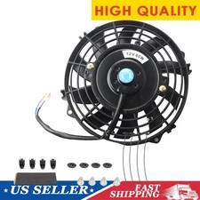 7" Radiator Fans Slim Electric Cooling Fan Slim Fan with Mounting Hardware