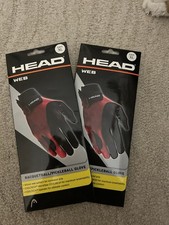 HEAD UNISEX 2 x black/red racquetball/pickleball glove, SZ LEFT HAND XL, BNIB 