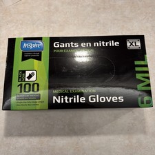 Black Nitrile Gloves HEAVY DUTY 6 Mil Nitrile Chemical Resistant Medical Cook