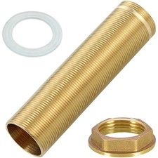 Wasserhahn Armatur Verl&auml;ngerung Kupfer Edelstahl 150mm 31,5mm Gold