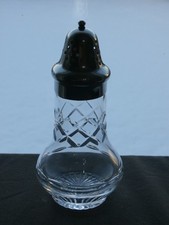 Lovely Quality  Crystal Sugar Shaker - EPNS Collar & Lid  - Ex Cond