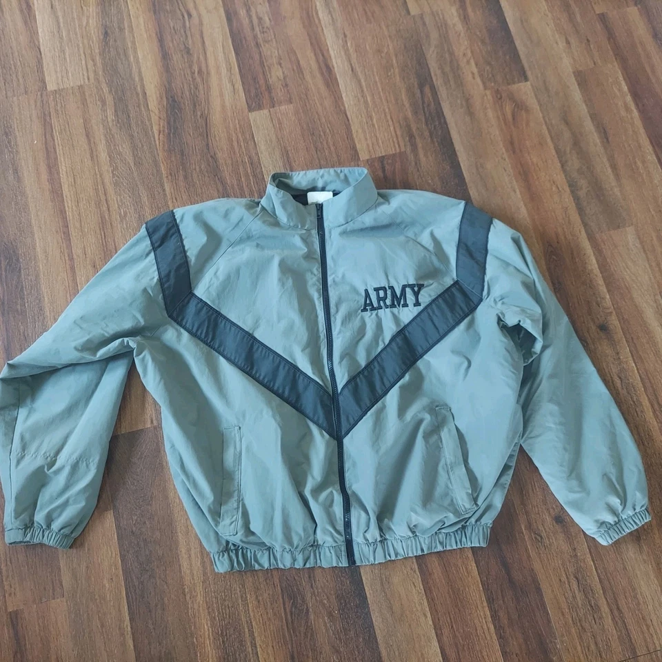Chaqueta cortavientos grande regular militar IPFU PT física gris cremallera Foto 4 de 4
