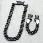 Acrylic Chain Necklace Transparent Buckle Link Statement Punk Unisex Jewelry