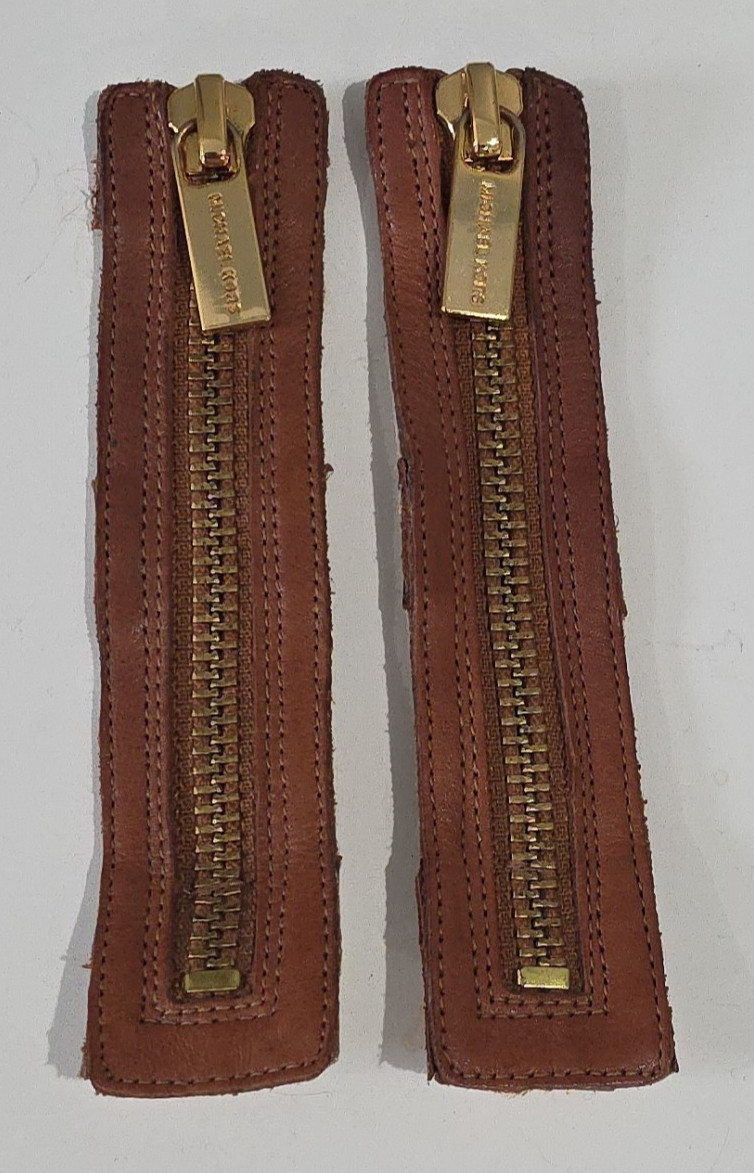 Michael Kors 5-1/8 inch Gold metal White cloth replacement zippers - 2 count