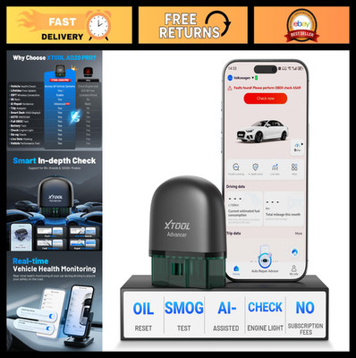 Wireless OBD2 Scanner Diagnostic Tool for iPhone & Android - All System Scan, Li