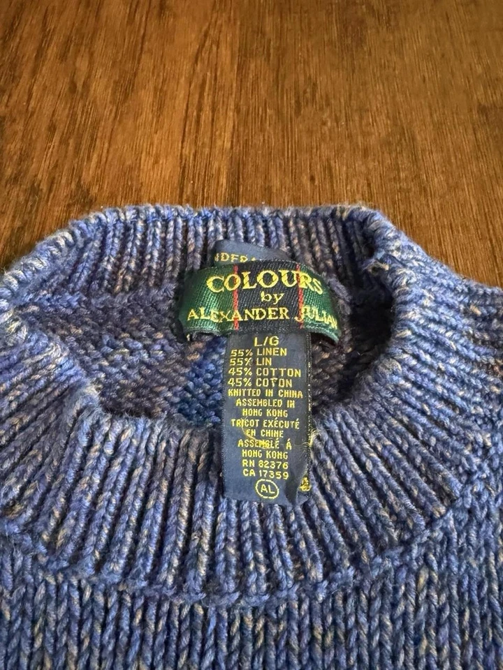 Vintage Alexander Julian Color’s Men’s Sweater Size Large Made In Hong Kong 90’s - Image 2 of 4