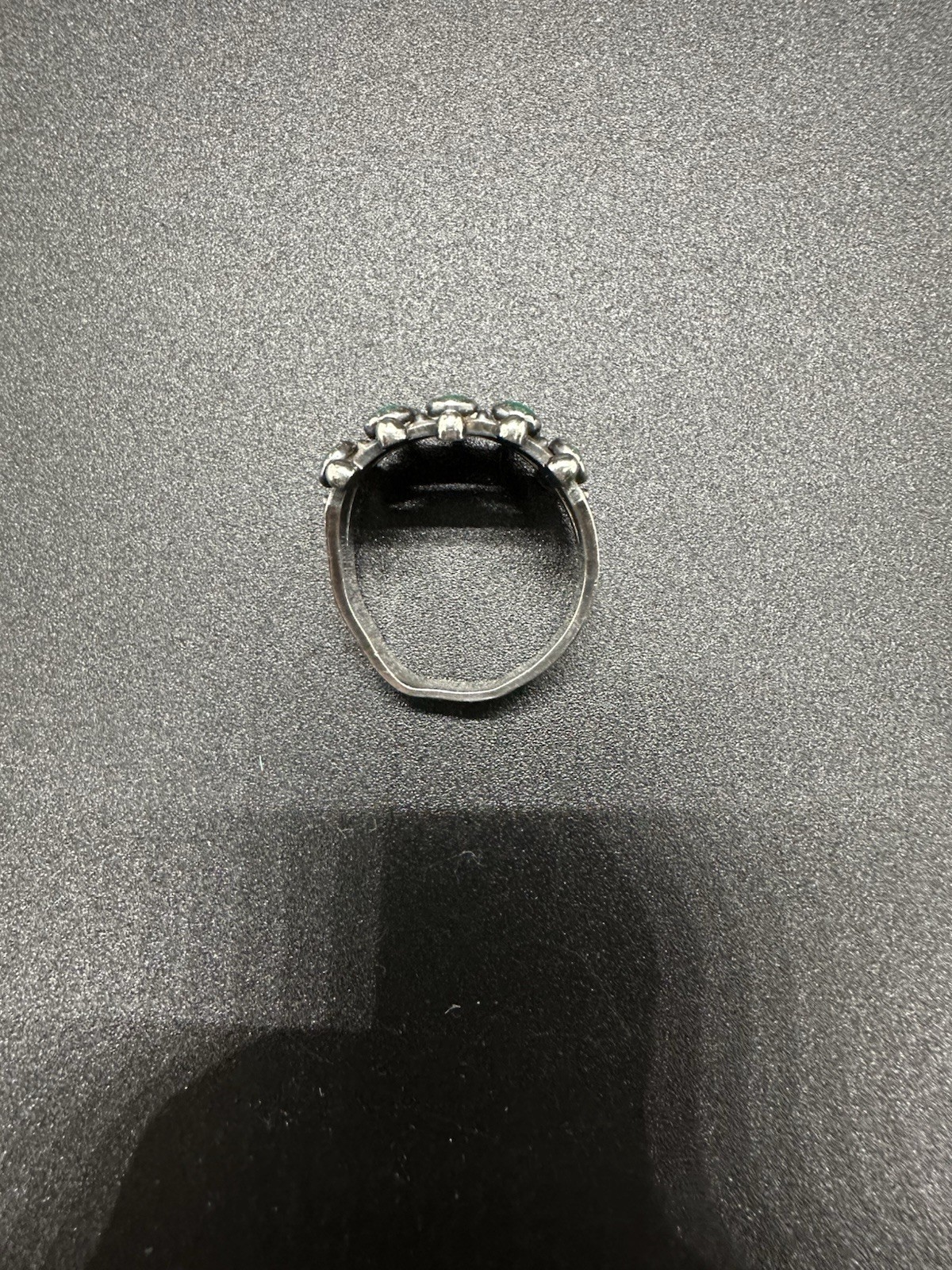 Native American Turquoise Needlepoint Ring sterli… - image 3