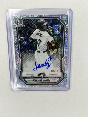 Topps 2026 Bowman Chrome Mega Box Mojo Auto Juan Sanchez BMA-JS 07/15 Jays
