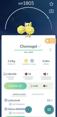 Choreogel Cheerleading regionales Pokémon, Pokemon Go sofort Tausch 