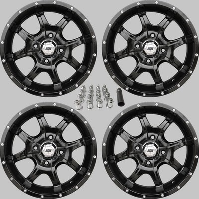 YAMAHA WOLVERINE 1000 X2  14'' COBRA BLK ATV / UTV ALUMINUM WHEELS ( SET 4 )  11K