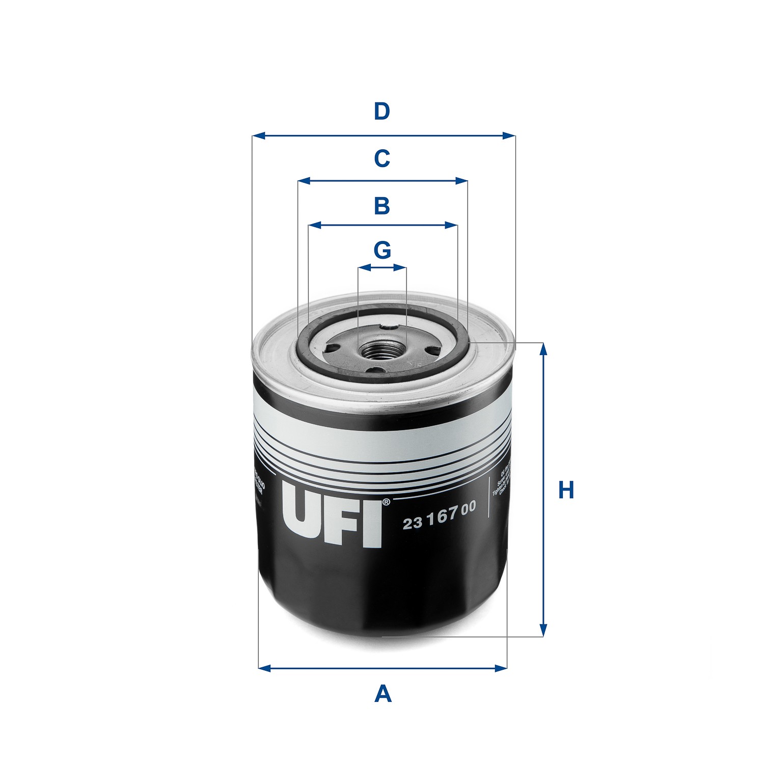 Für UFI 23.167.00 Oil filter 23.167.00 Oil filter fits: IVECO DAILY I; VOLVO 85 - Bild 3