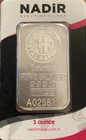 1 oz 999 Silver Bar - Nadir Metal Rafineri - Sealed in Assay Card Serial Numbers