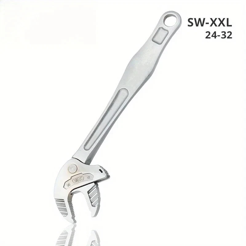 Llave de garra de cangrejo industrial de alta resistencia - trinquete autoajustable con mandíbula ancha