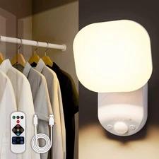 Closet Lights Battery Operated Rechargeable Wall Lights Motion Sensor Light I...