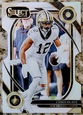 Sports Cards 2024 Panini Select Chris Olave Silver Die Cut Prizm Club Level Card