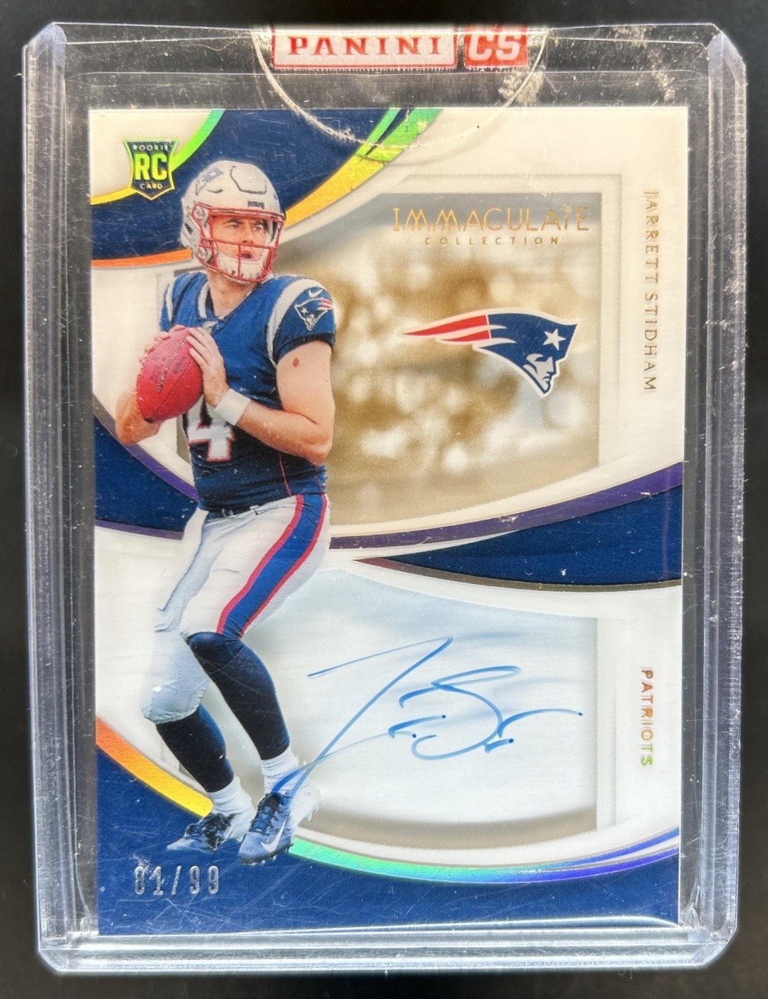 2019 Immaculate Jarrett Stidham Rookie Shadowbox Signatures RC Auto #/99