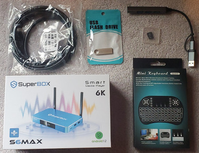 Superbox S6 Max Smart Media Player with Mini Keyboard Accessory Pack - Brand New