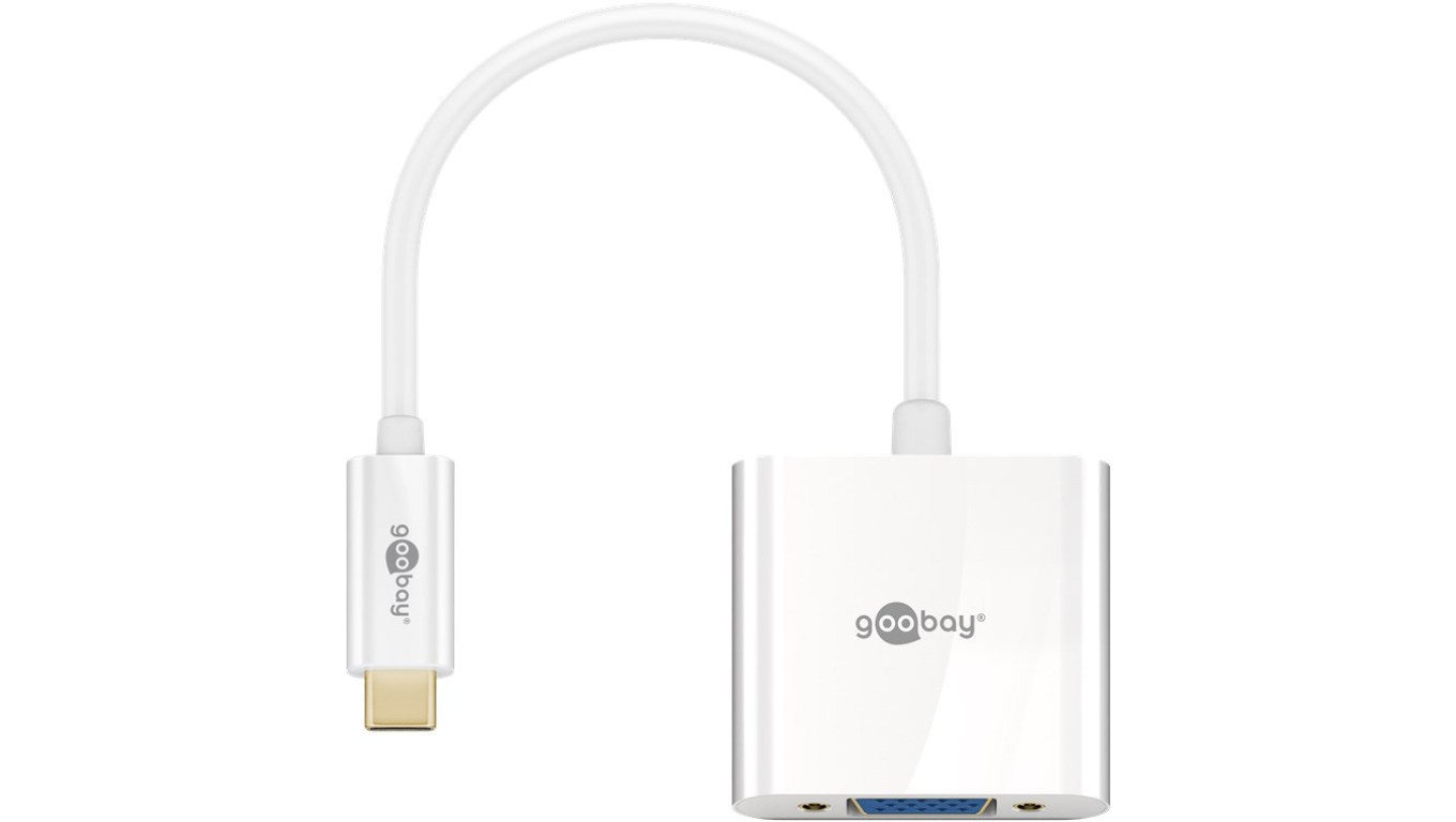 Goobay Adaptateur USB-C vers VGA 0,2 m pour appareils connectés blanc - Image 3