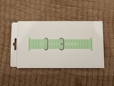 NEW Apple Watch Ultra Neon Green Ocean Band Natural Titanium Finish 49mm Genuine