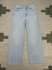 Madewell Jeans Womens 27 Tall Perfect Vintage Wide Leg Crop Light Wash Denim