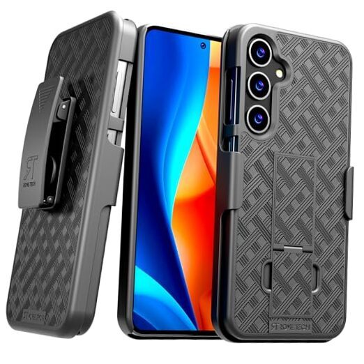 for Samsung Galaxy S23 FE Case with Belt Clip Holster, Kickstand Slim Cover