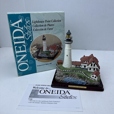 Vintage 1998 Oneida Studios Lighthouse Point Collection Portland Head Maine