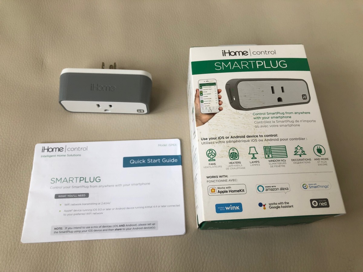 iHome ISP6 Wifi Smartplug Smart Outlet Plug Remote IOS HomeKit APP
