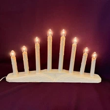 PARAMOUNT 8 Light Candolier WORKS Christmas Holiday Decoration Vintage w/ Bulbs