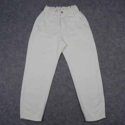ZARA Jeans Womens White High Waist Denim Pants VTG 90s Vibe Mom Jean  Scrunch
