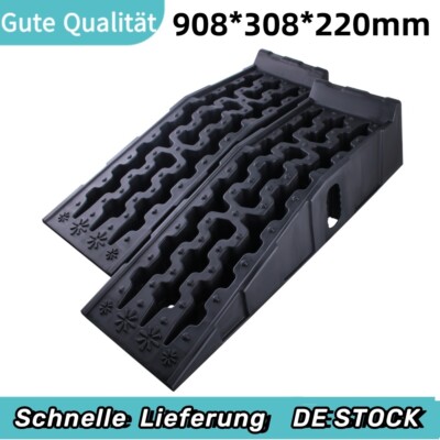 2 PCS Auffahrrampe Schwerlast Rampe 5t Kfz Plattform Autorampe PKW Fahrzeug