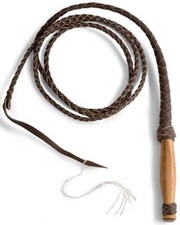 Braided Leather Bullwhip Choice of Size Genuine Leather Mexico Leather Factory