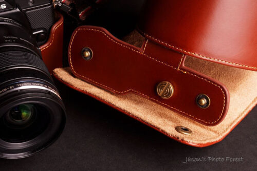 Hecho a mano Genunie Cuero Real Estuche Completo con Cámara para Olympus OM-D E-M5 EM5 - Imagen 4 de 11