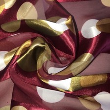 Vtg. Silky CHIFFON STRIPED Polka Dot SCARF Women's 20" X 18 1/2"