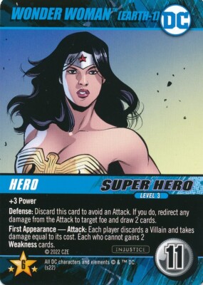 WONDER WOMAN (EARTH 1) DC Comics Deck Building Game card INJUSTICE