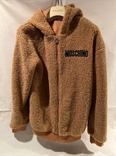 Moschino Thick Teddy Bear Zip Coat Hooded Jacket Suit Uk6,8,regular 10.
