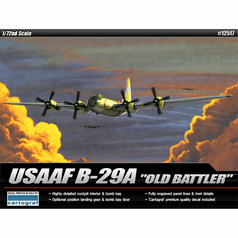 Academy] #12517 1/72USAAF B-29 Old battler Aircraft Plastic