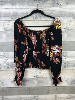 hem & Thread Women s Large Off The Shoulder Long Sleeve Blouse