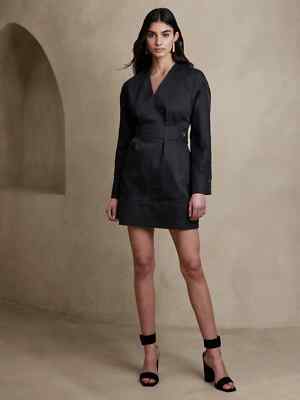 4t black dress NEW BANANA REPUBLIC JENNI TWILL MINI 4 TALL #710115 Each piece is crafted