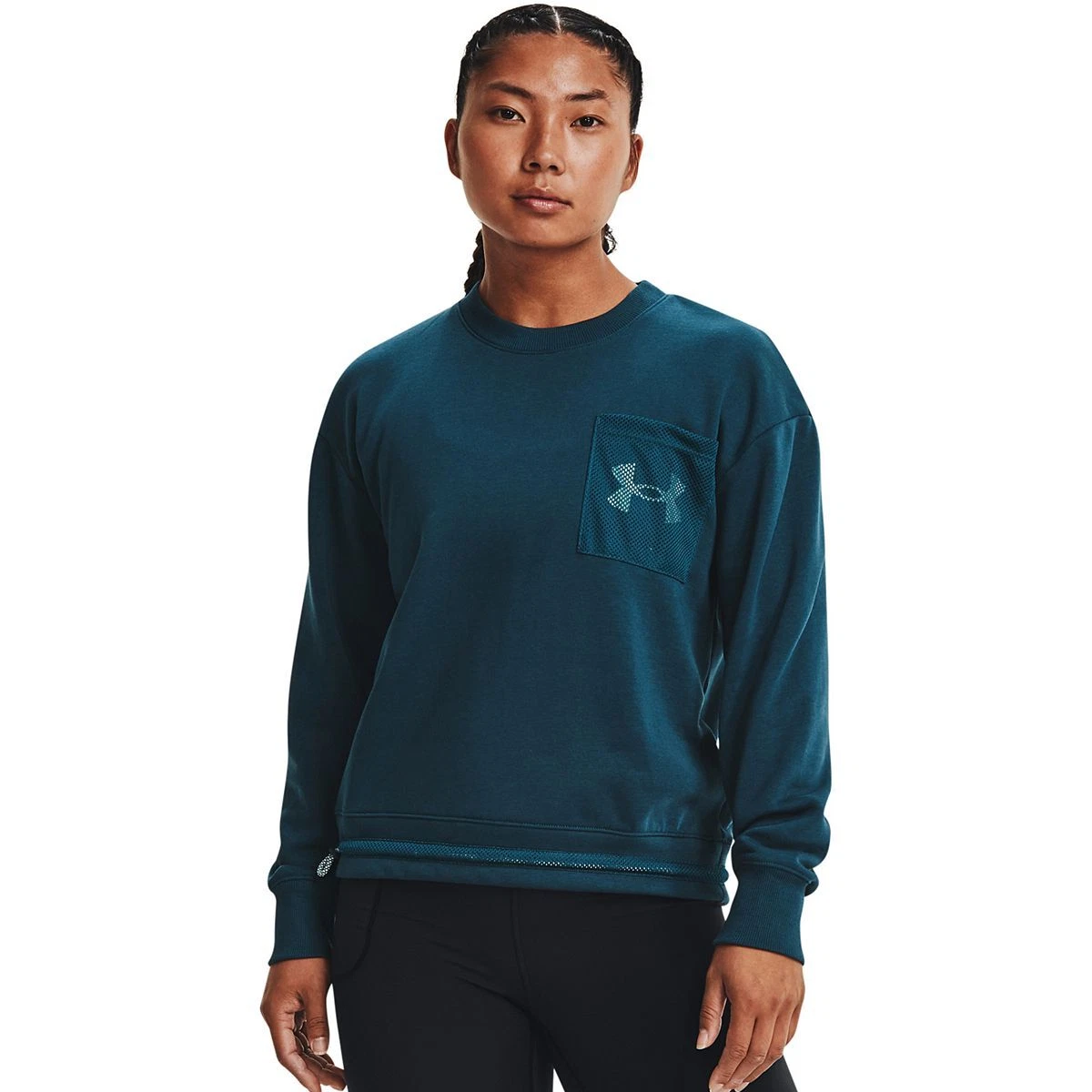 Under armour fleece poly crew sweatshirt cheap