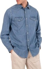 CAMICIA CAMICIE JEANS UOMO ROY ROGERS MARTIN RRU400CG340102 BLU ORIGINAL PE 2024