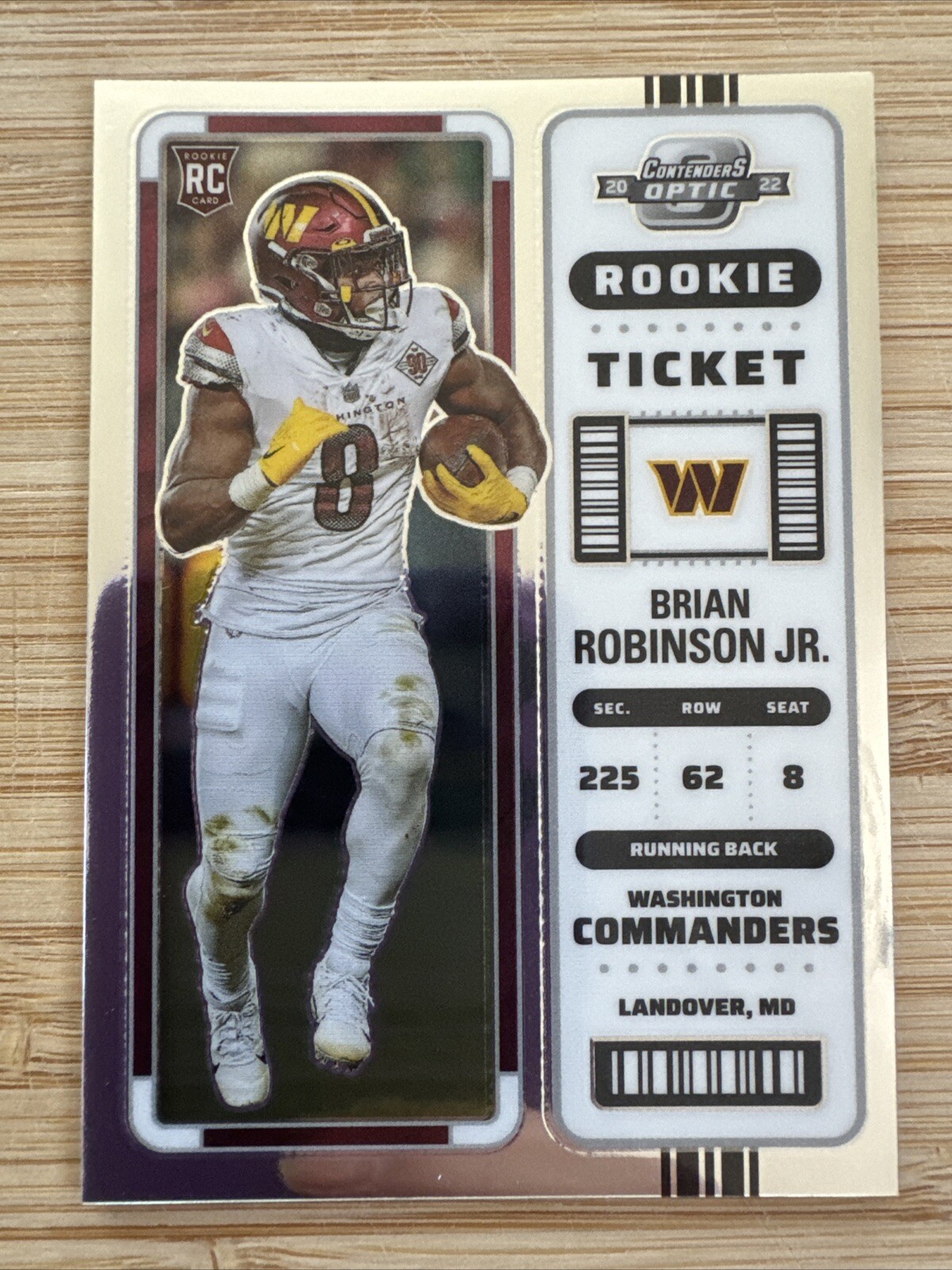 2022 Contenders Optic Football #64 BRIAN ROBINSON JR. RC Rookie Ticket