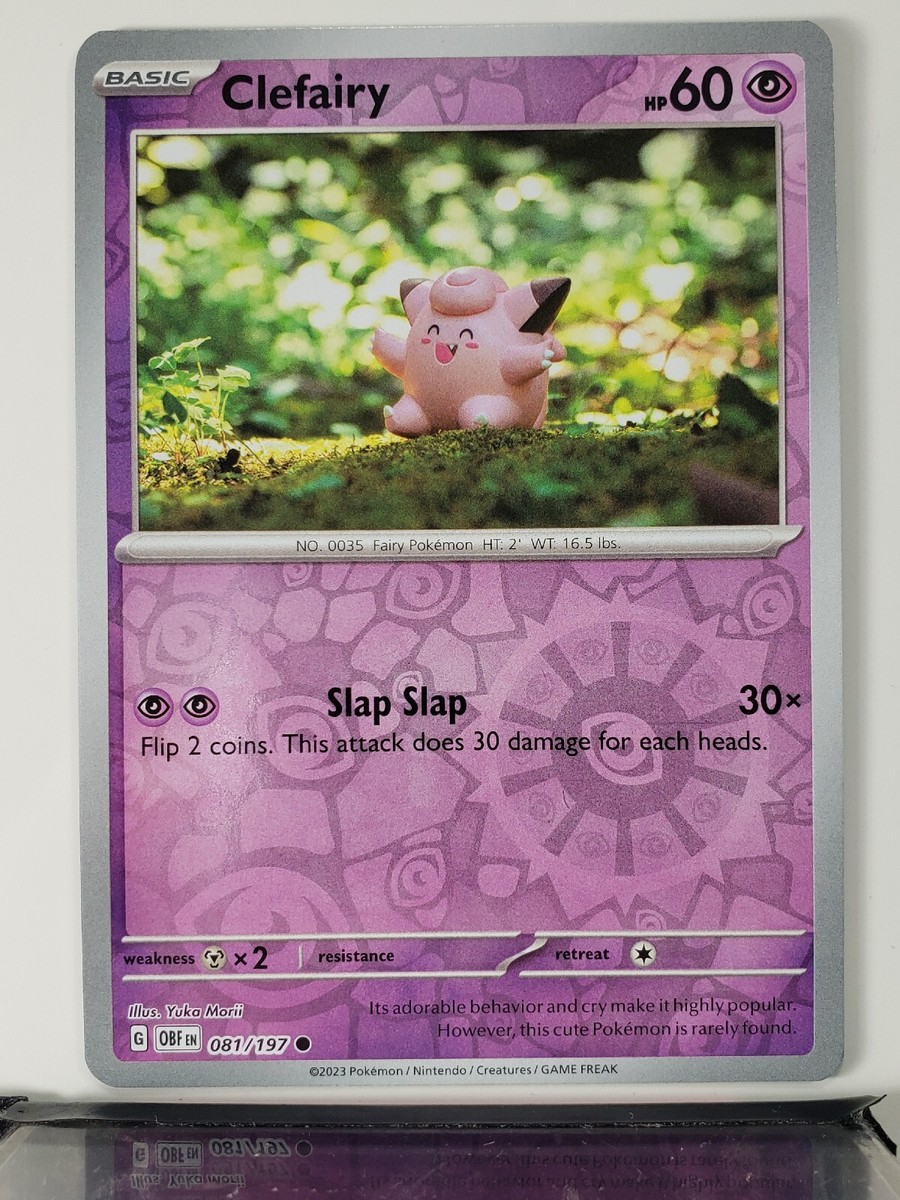 REVERSE HOLO Clefairy 081/197 NM/M Yuka Morii Clay Obsidian Flames