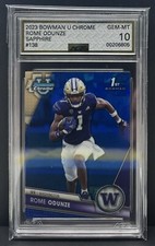 2023 Bowman Chrome U Blue Sapphire Rome Odunze RC #138 AGS 10
