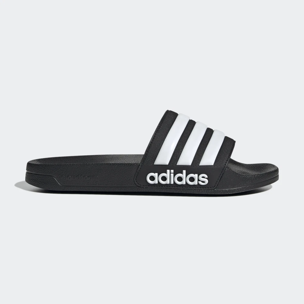 Adidas Adilette Cloudfoam Shower Slides - Core Black / Cloud White / Core  Black | eBay