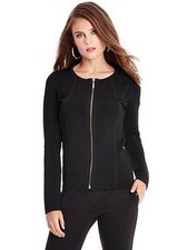 Guess By Marciano Cindi Snakeskin-textured Jacket Size Xs New